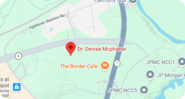 Map to Dr. Denise Mcphatter's clinic in Newark, DE